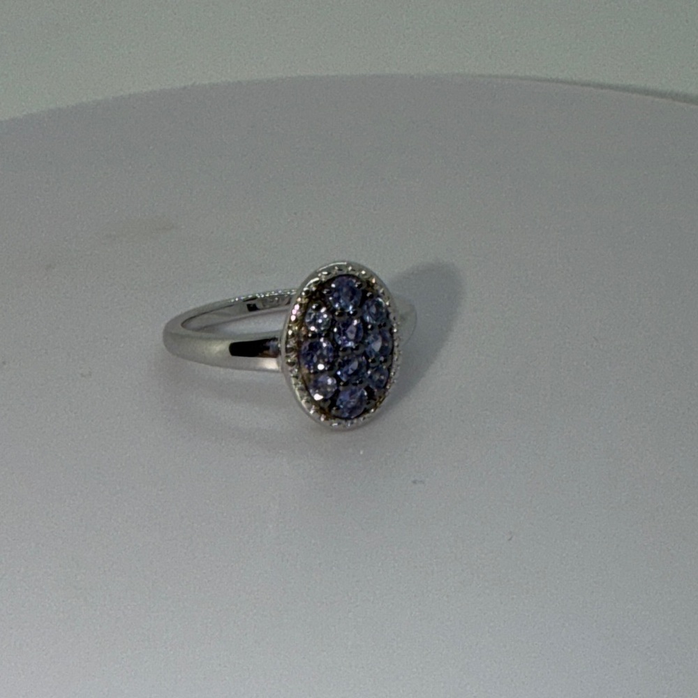 Tanzanite pave ring